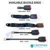 seat belt buckle ends